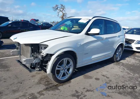 2014 BMW X3 xDrive28I z USA, uszkodzony, nr VIN 5UXWX9C5XE0D27774